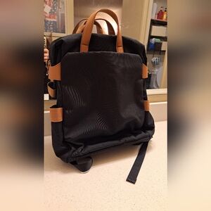 Stylish Black and Tan Backpack